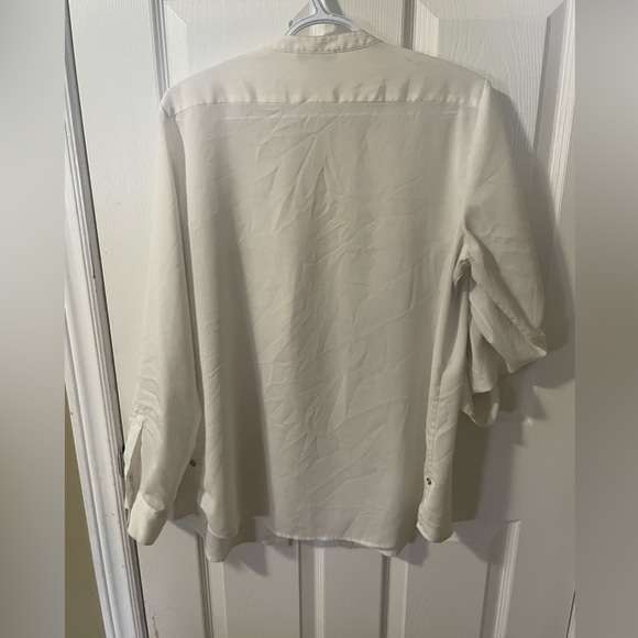 Calvin Klein Off-White Modern Essential Blouse - Chic & Versatile - Picture 8 of 13